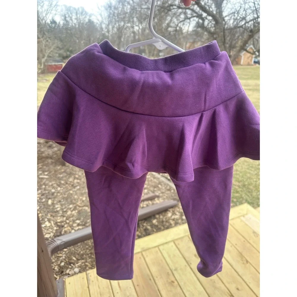 NEW Alex + Nova Sabrina Plush Skirt Cotton Fleece Lined Skirt Leggings | SZ‎ 4T